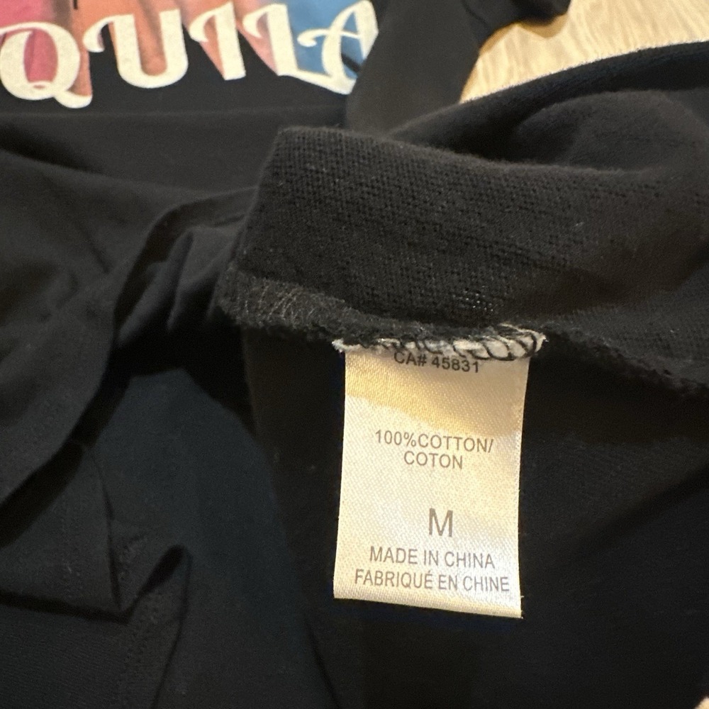 NWT Chaser Tequila Black Sleeve Graphic Tee T-Shirt Size Medium Women's - Picture 6 of 7